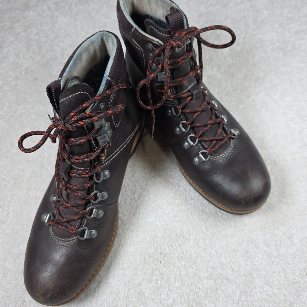 Clarks Gore-Tex Hiking Boots Mens 9 Dark‎ Brown Leather Waterproof Padley Combat